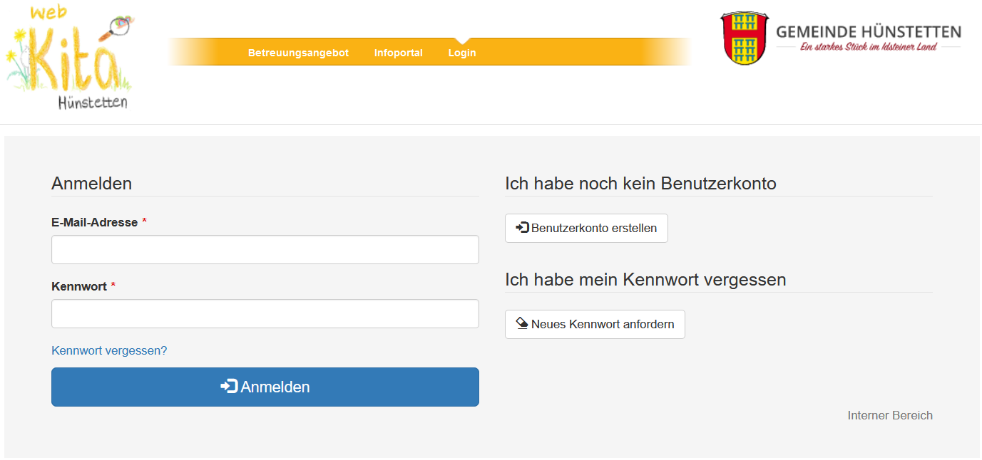 Benutzerkonto Login