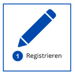 Betreuungsplatz online Symbol.1 mit Nummer&#43;Text.153pixel