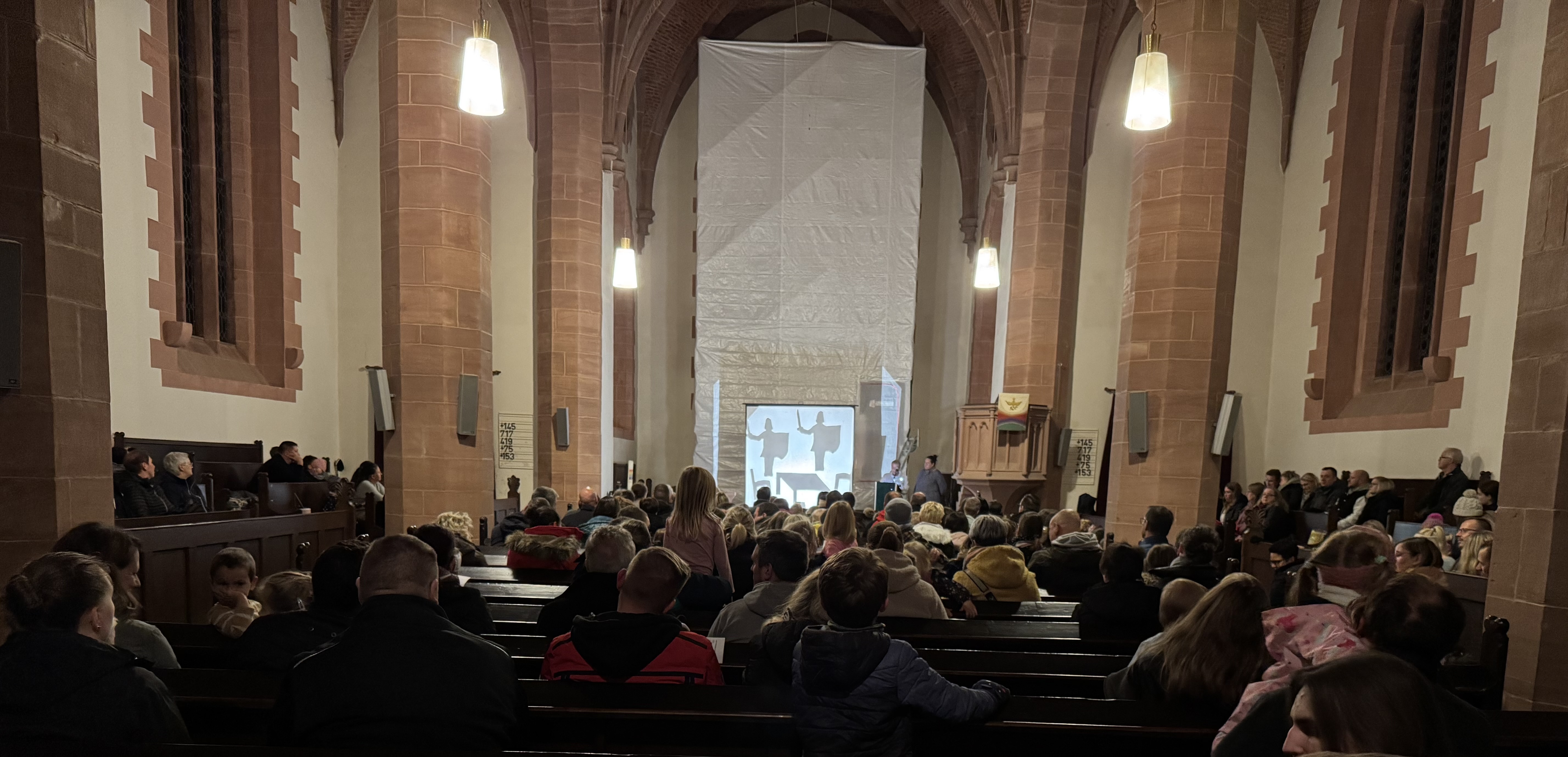 Leinwand Kirche Kinder
